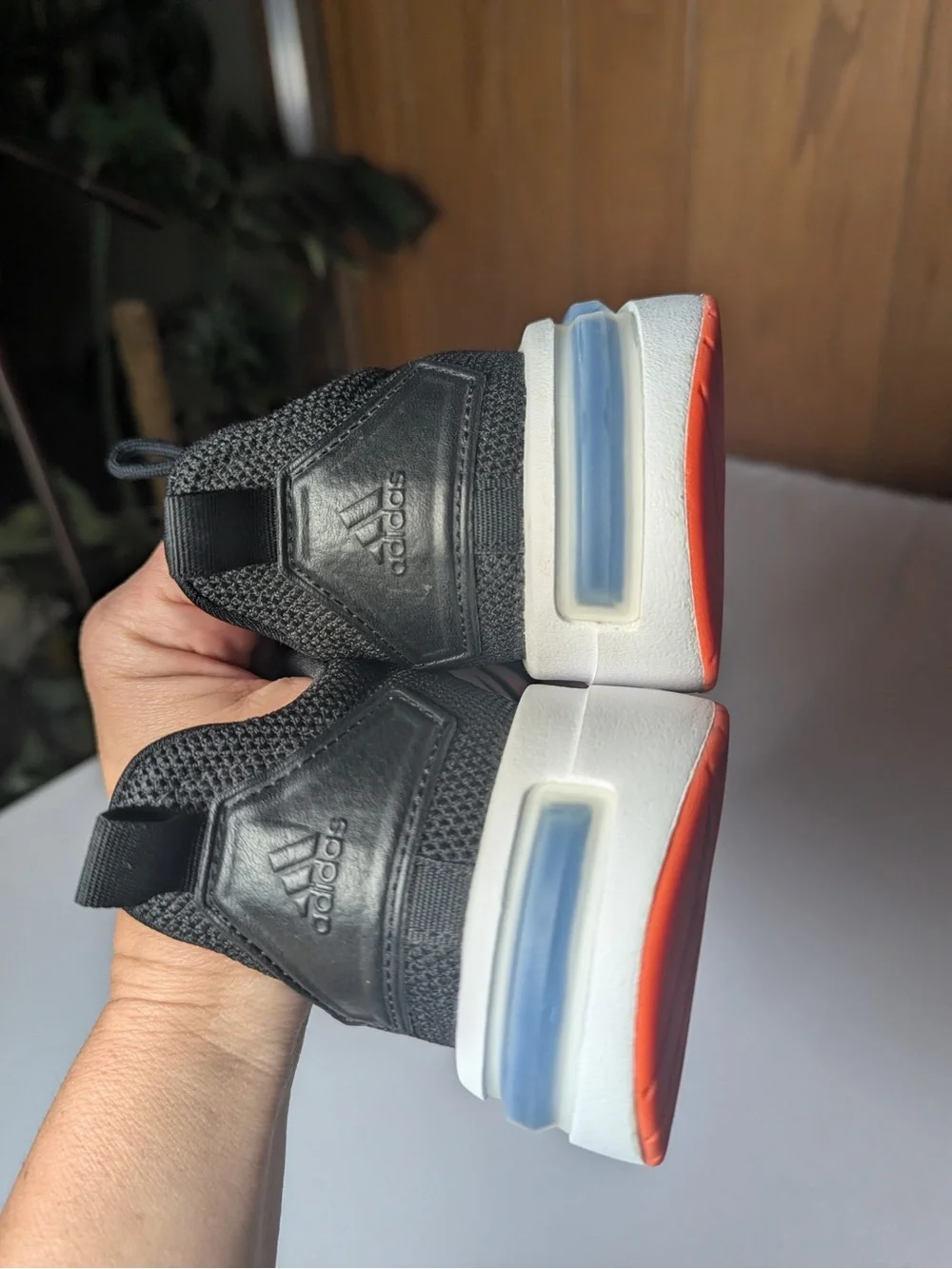 adidas Kids Black Sneakers with White Stripes